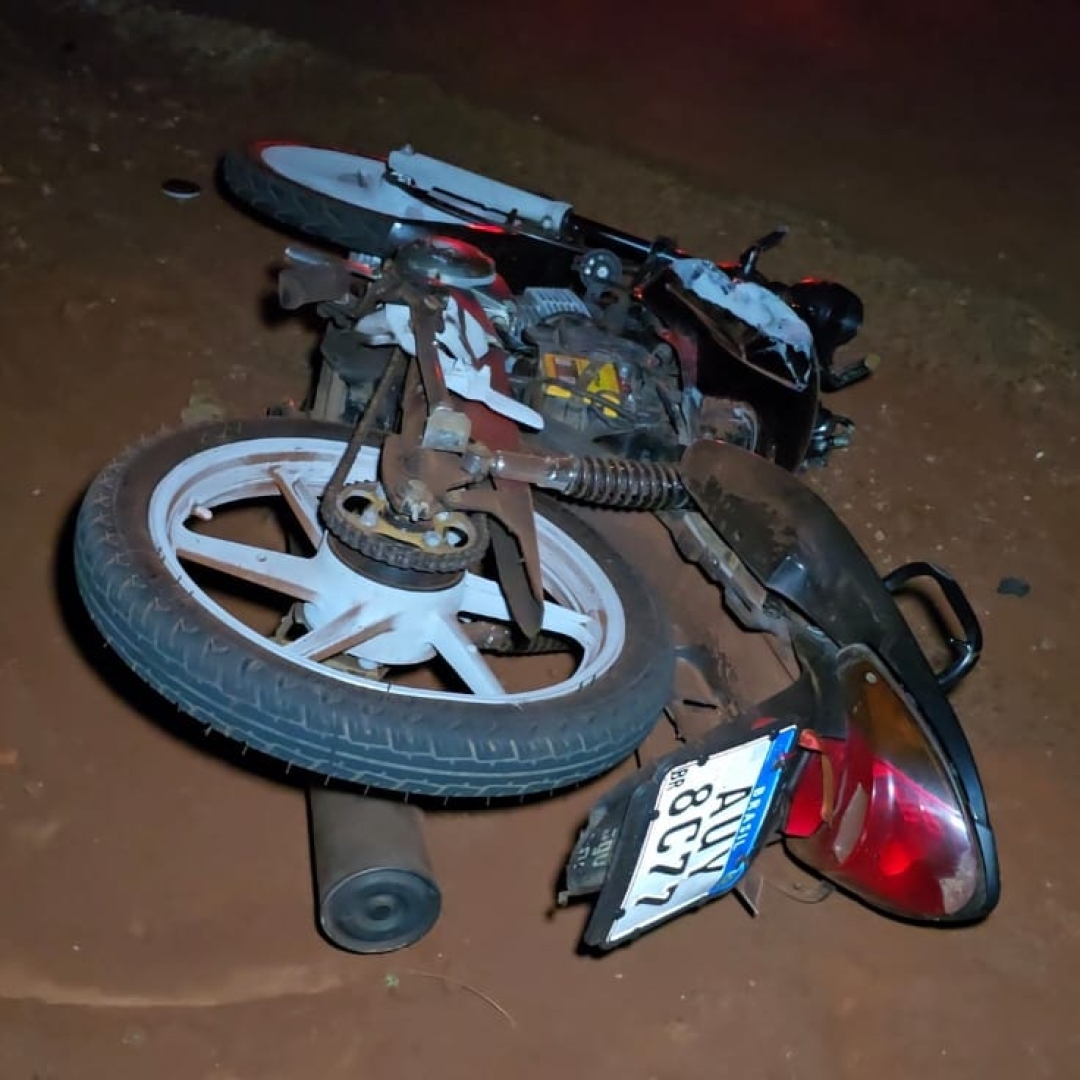 Motociclista morre ao ser atropelado pelo tio em acidente registrado em Mandaguaçu