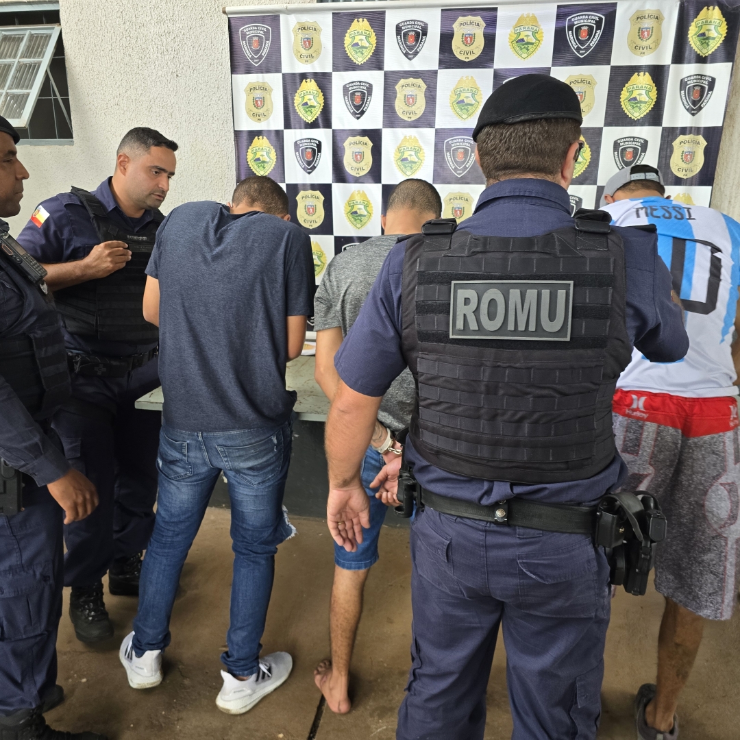 Criminosos são presos pela Guarda Municipal após furtarem carro no centro de Maringá