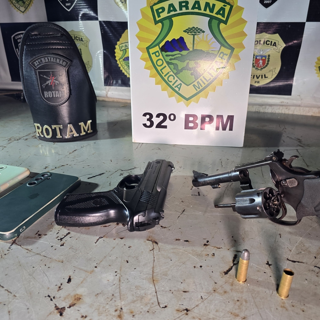 Morador de Paiçandu é preso em posse de armas de fogo no centro de Sarandi