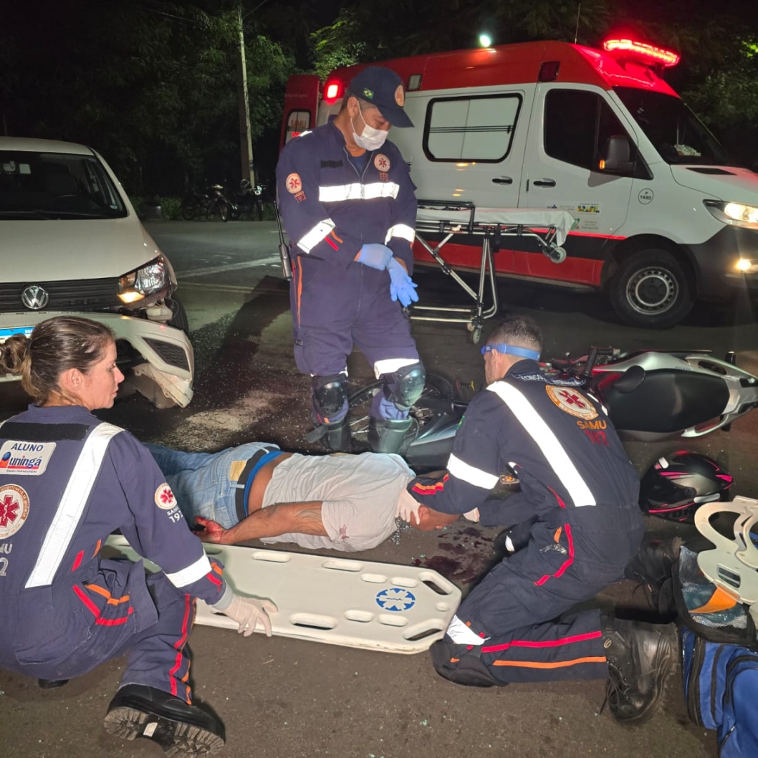 Motoboy se fere após motorista provocar acidente em Maringá