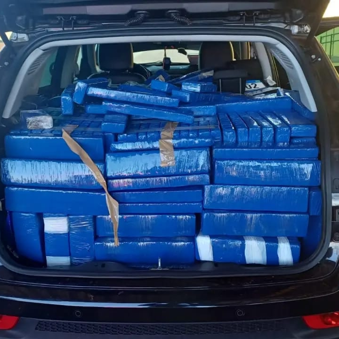 PRF apreende quase 1 tonelada de maconha na rodovia de Mandaguari