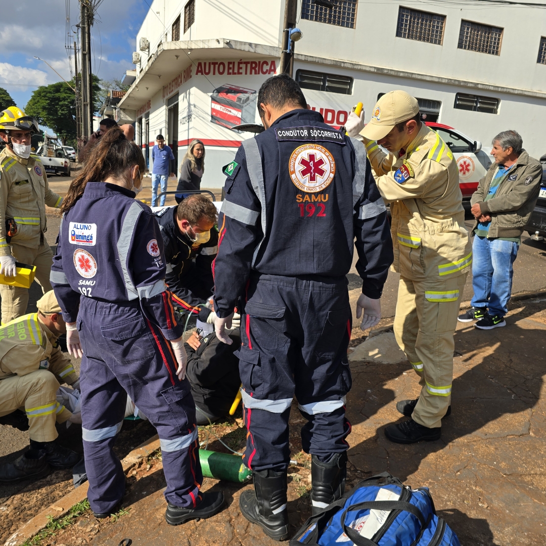 Mulher de 24 anos sofre acidente grave na Avenida Colombo