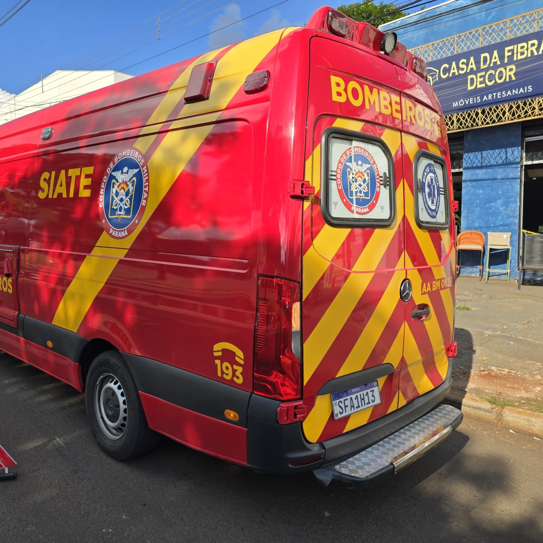 Mulher de 24 anos sofre acidente grave na Avenida Colombo