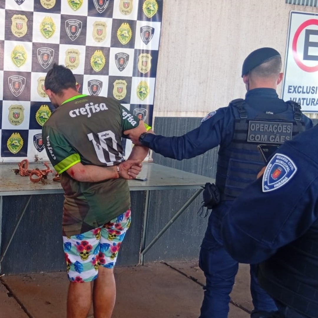 Guarda Municipal prende ladrão com quase 10 quilos de cobre em Maringá