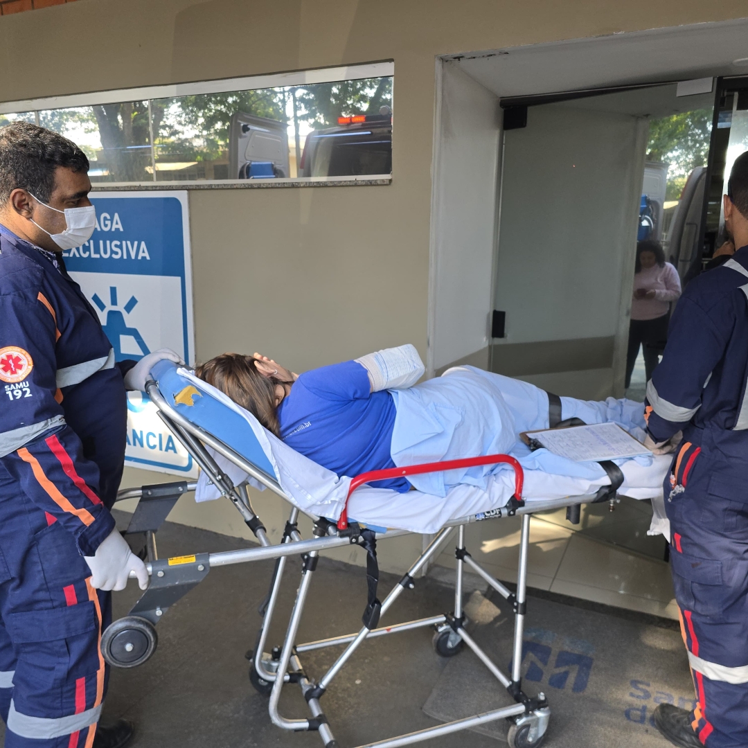 Mulher sofre ferimentos graves ao ser atacada por cachorro da raça pit bull em Sarandi