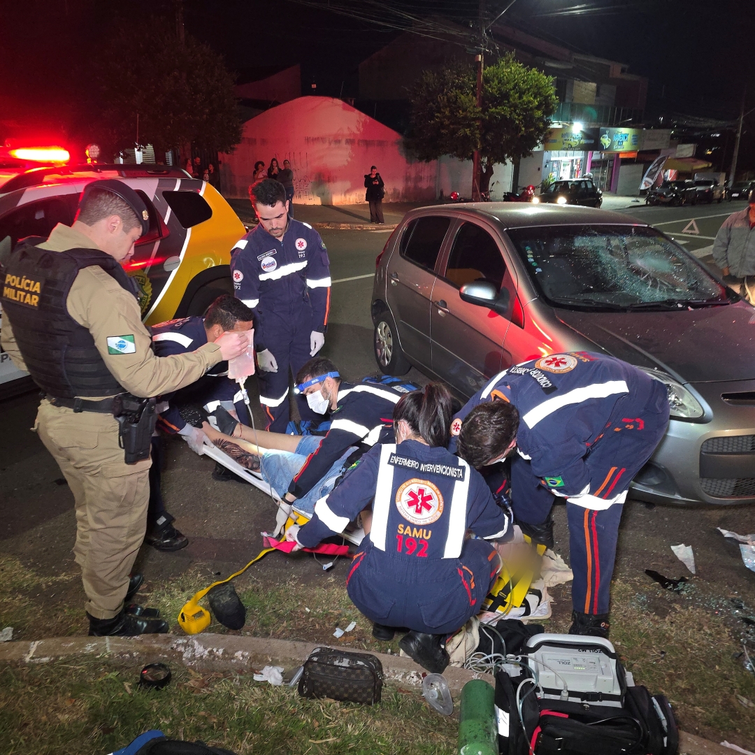Motorista invade preferencial e provoca acidente gravíssimo em adolescente de 16 anos