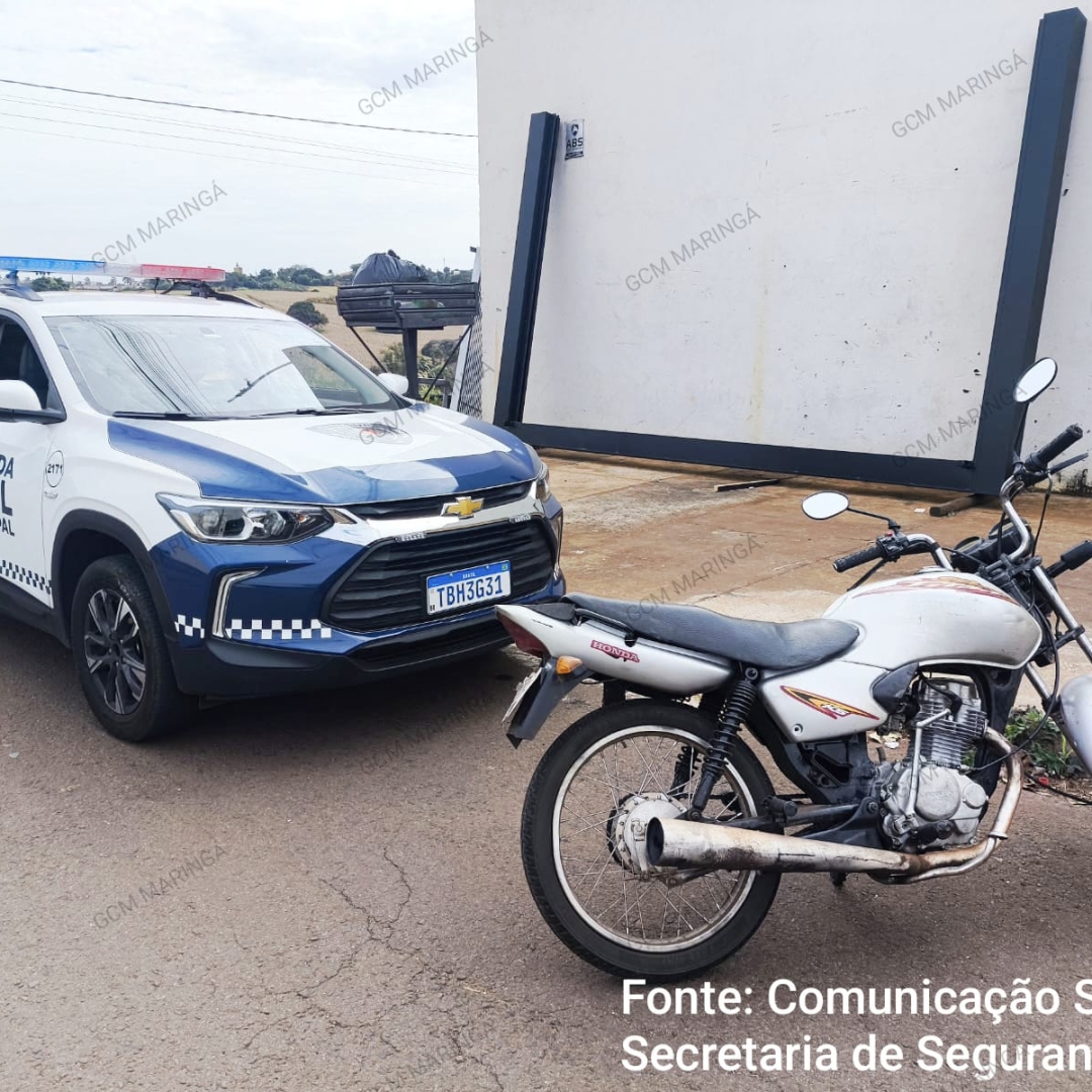 Moto furtada há 15 anos é recuperada pela Guarda Municipal de Maringá