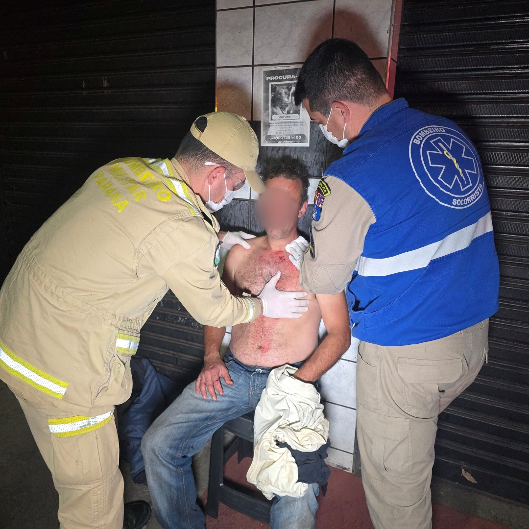 Homem é ferido com facada no pescoço durante roubo em Maringá
