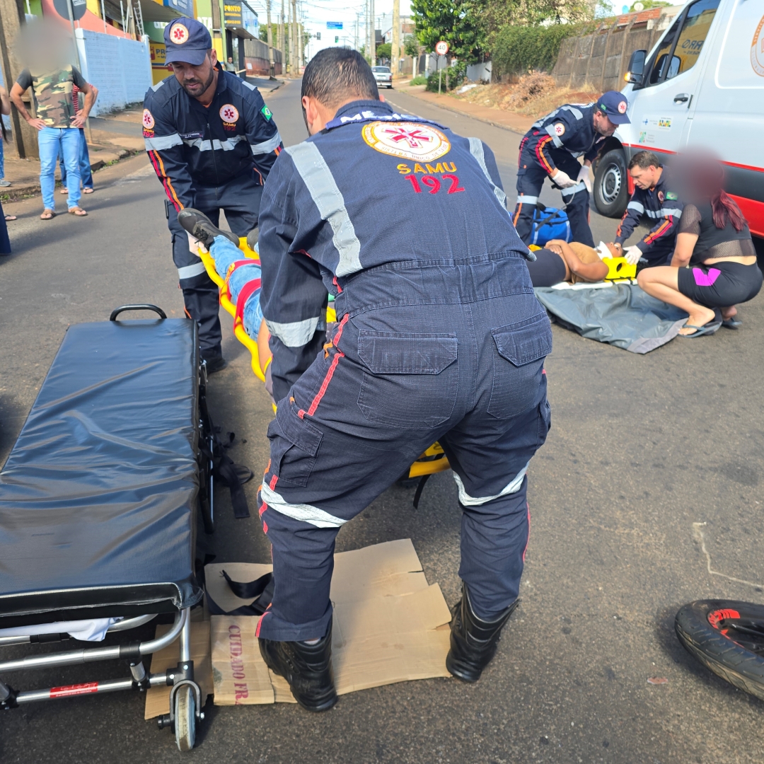 Duas pessoas sofrem acidente grave na cidade de Sarandi