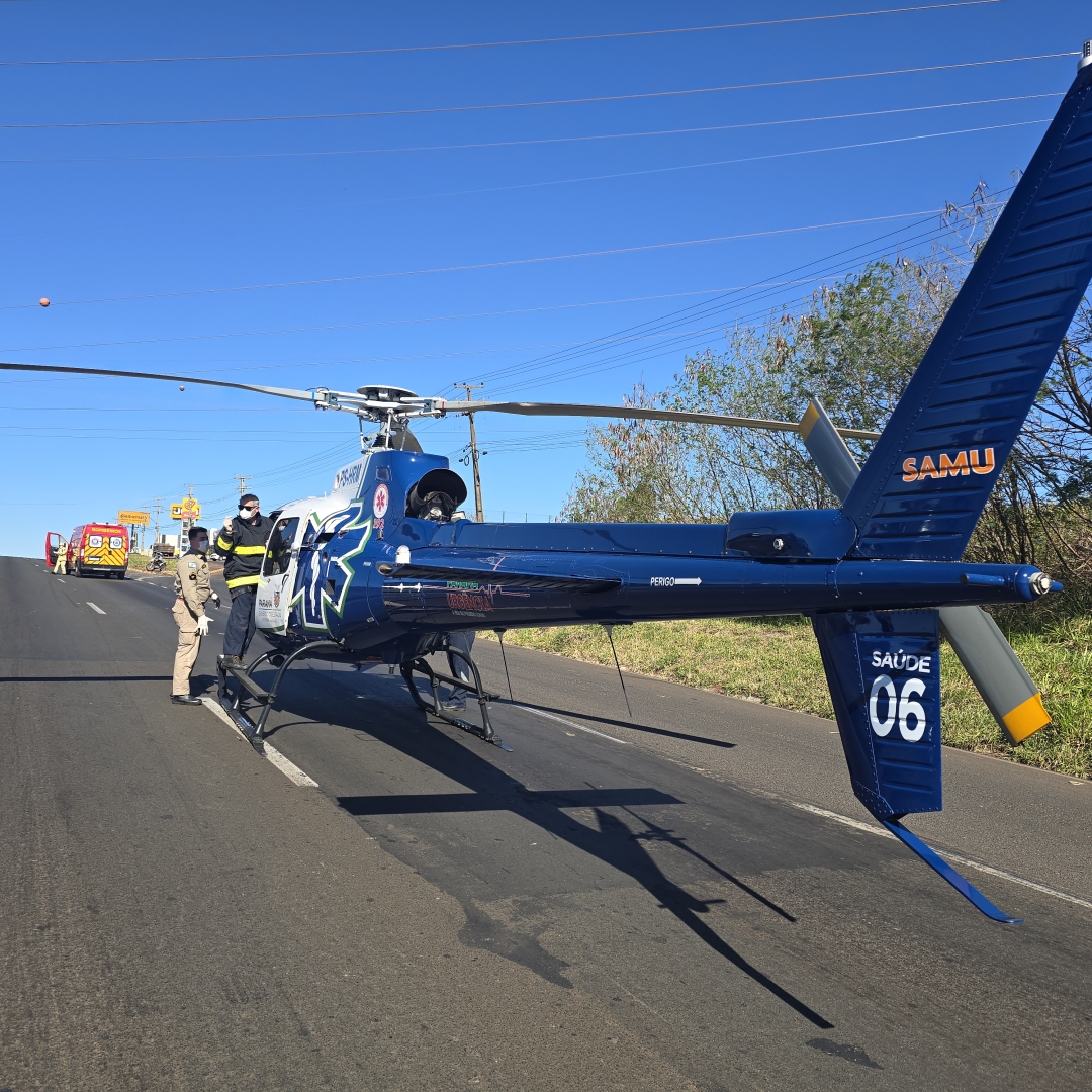 Acidente entre caminhão e carreta na rodovia de Marialva deixa trabalhador em estado grave