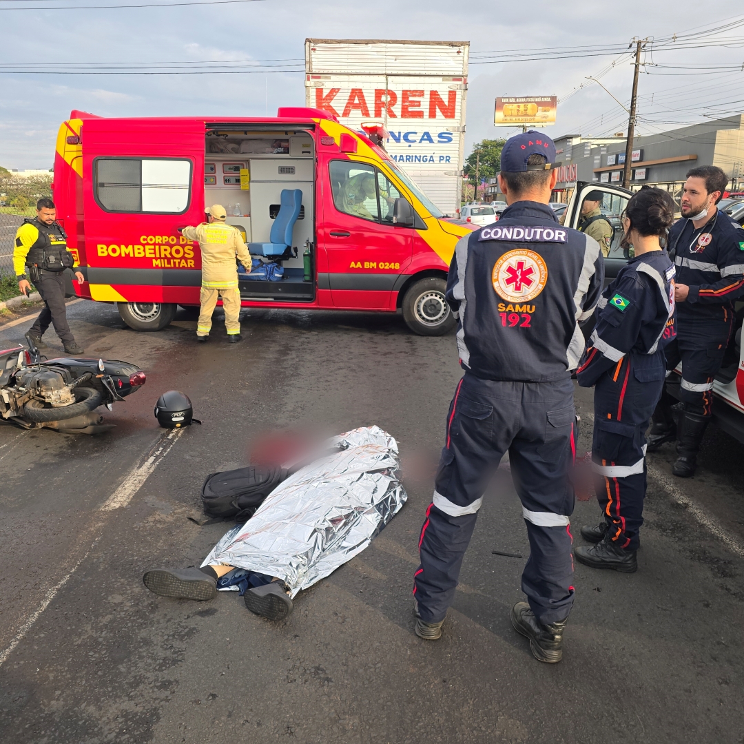 Motociclista morre de acidente na Avenida Colombo