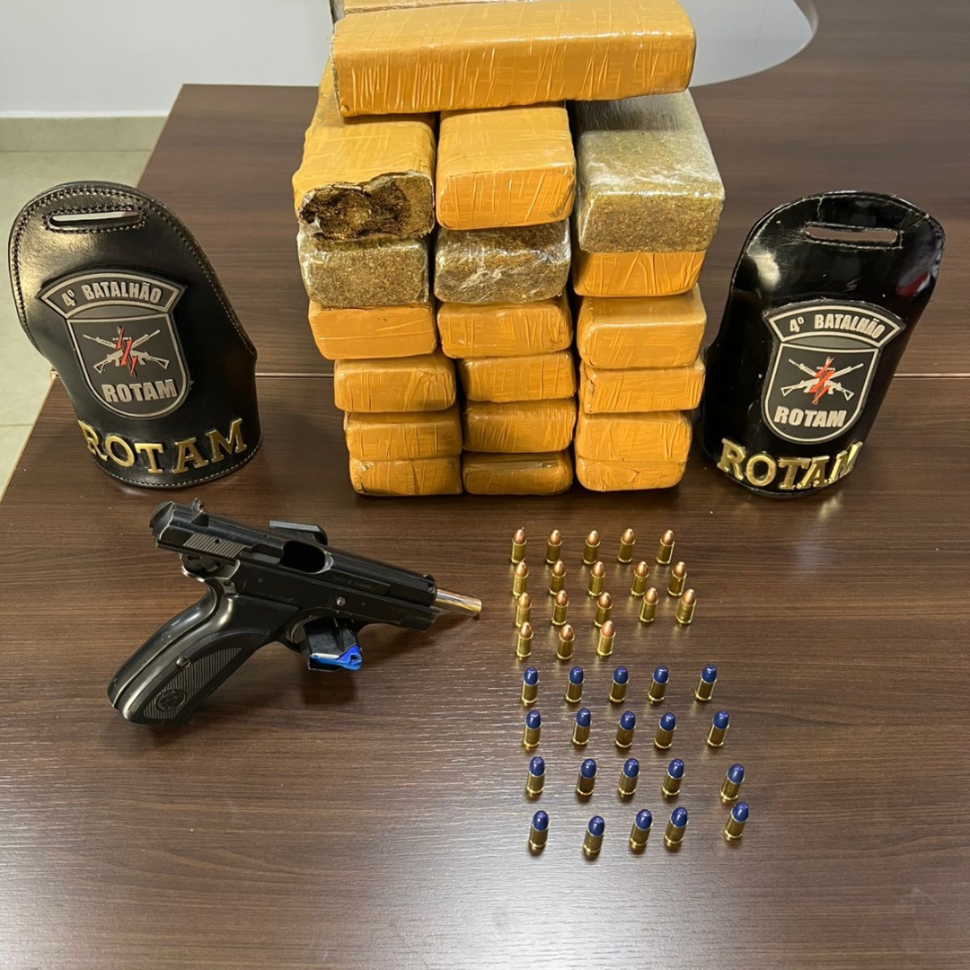 Ladrão é preso em Floresta com arma, veículo furtado e grande quantidade de drogas