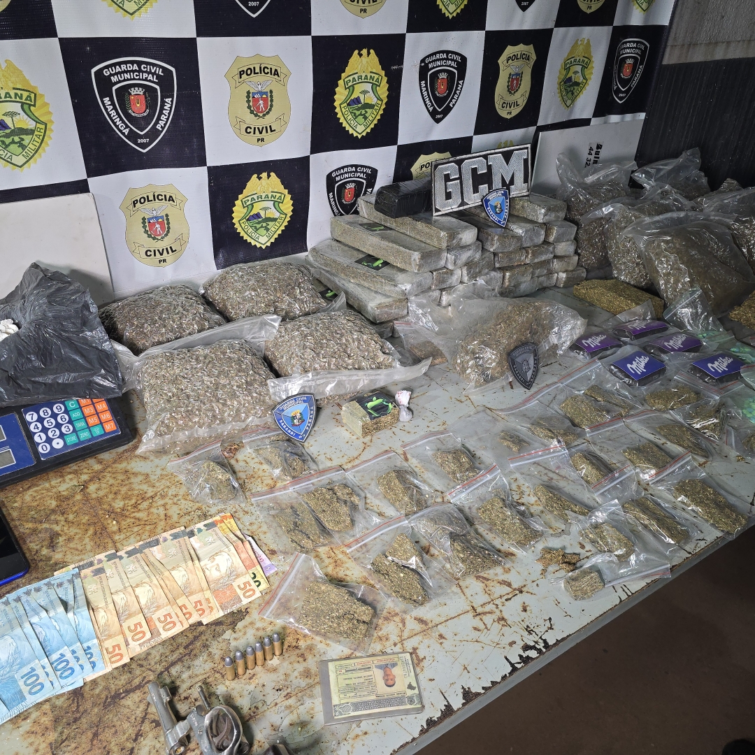 Traficantes de Sarandi são presos com grande quantidade de drogas e arma 