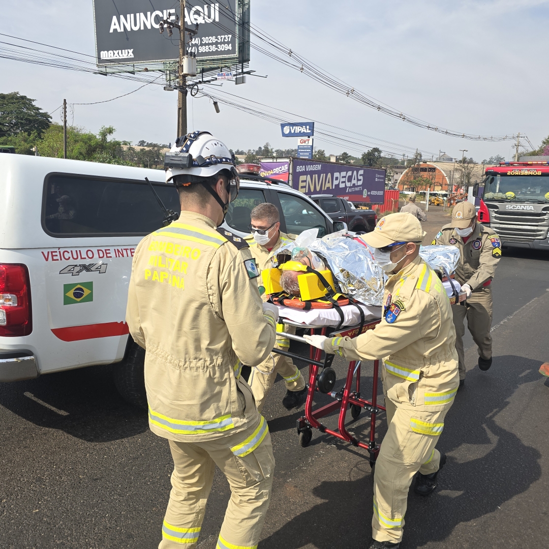 Motociclista bate em caminhonete e sofre acidente grave na rodovia PR-317