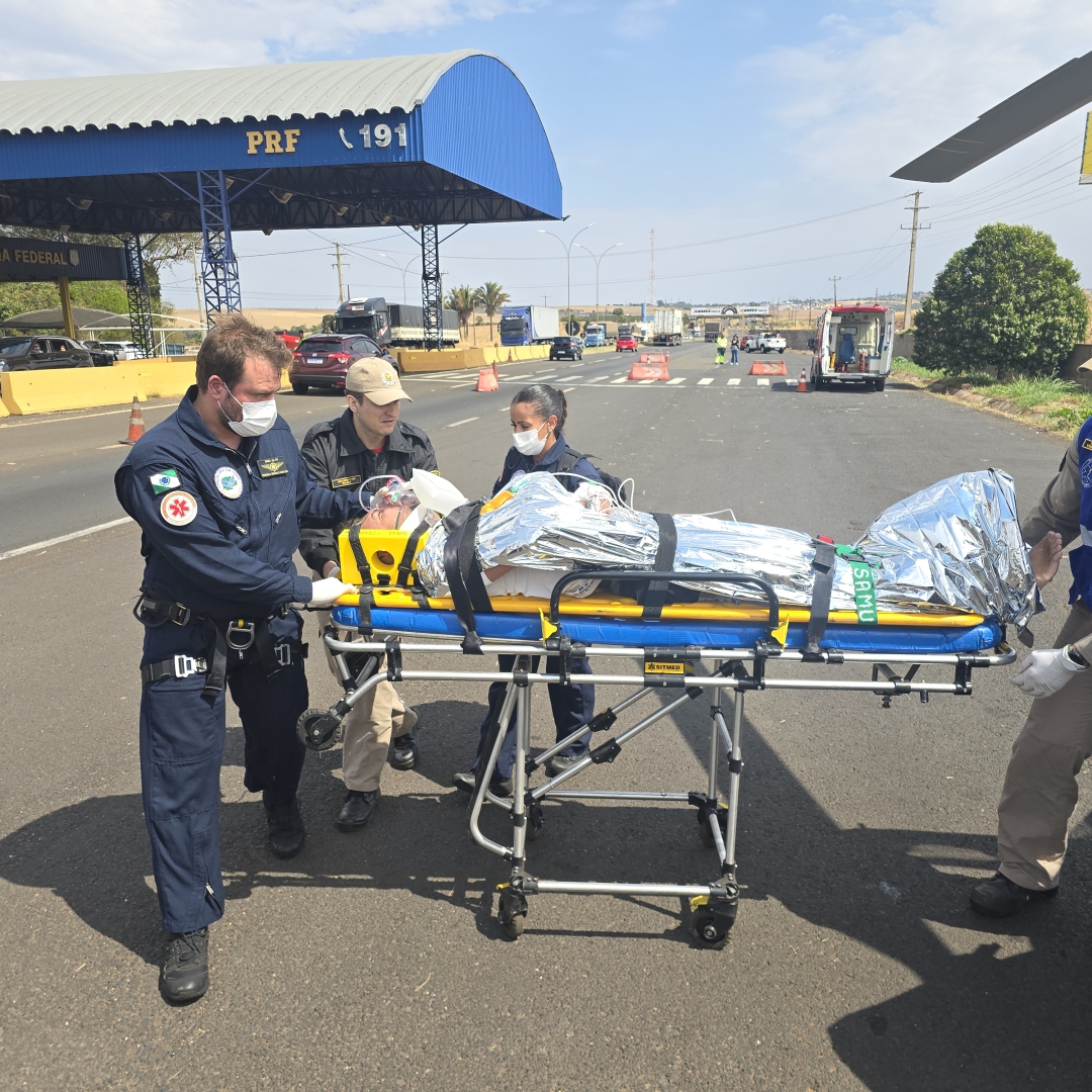 Motociclista de Londrina sofre ferimentos graves ao cair na rodovia BR-376