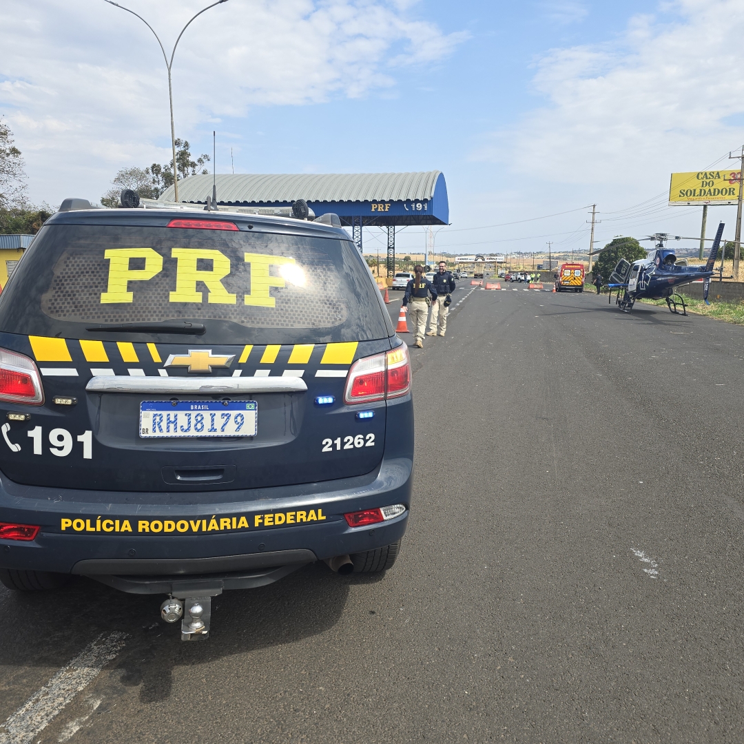 Motociclista de Londrina sofre ferimentos graves ao cair na rodovia BR-376