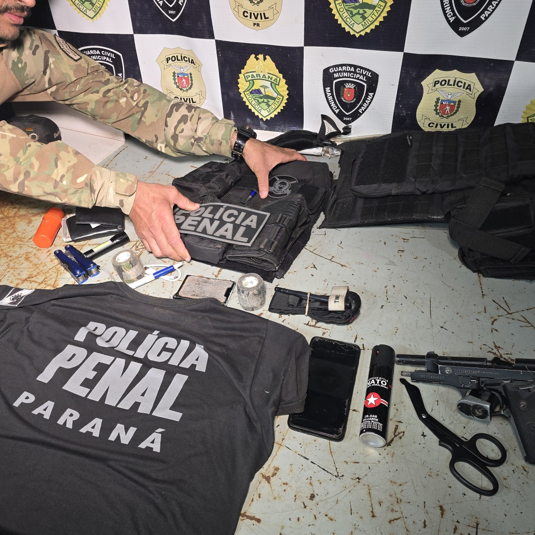 Falso policial penal é preso com arma de brinquedo e colete balístico na cidade de Paiçandu