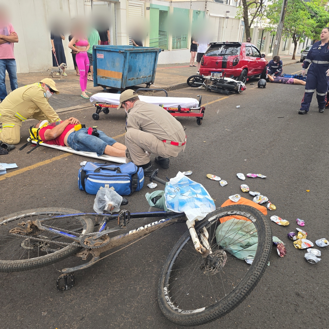 Duas pessoas sofrem acidente grave na zona 7