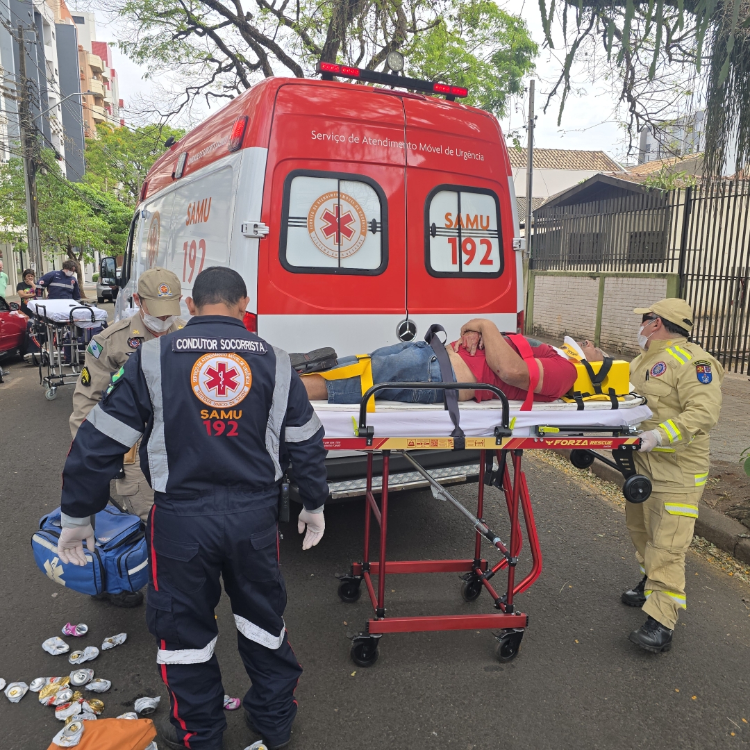 Duas pessoas sofrem acidente grave na zona 7