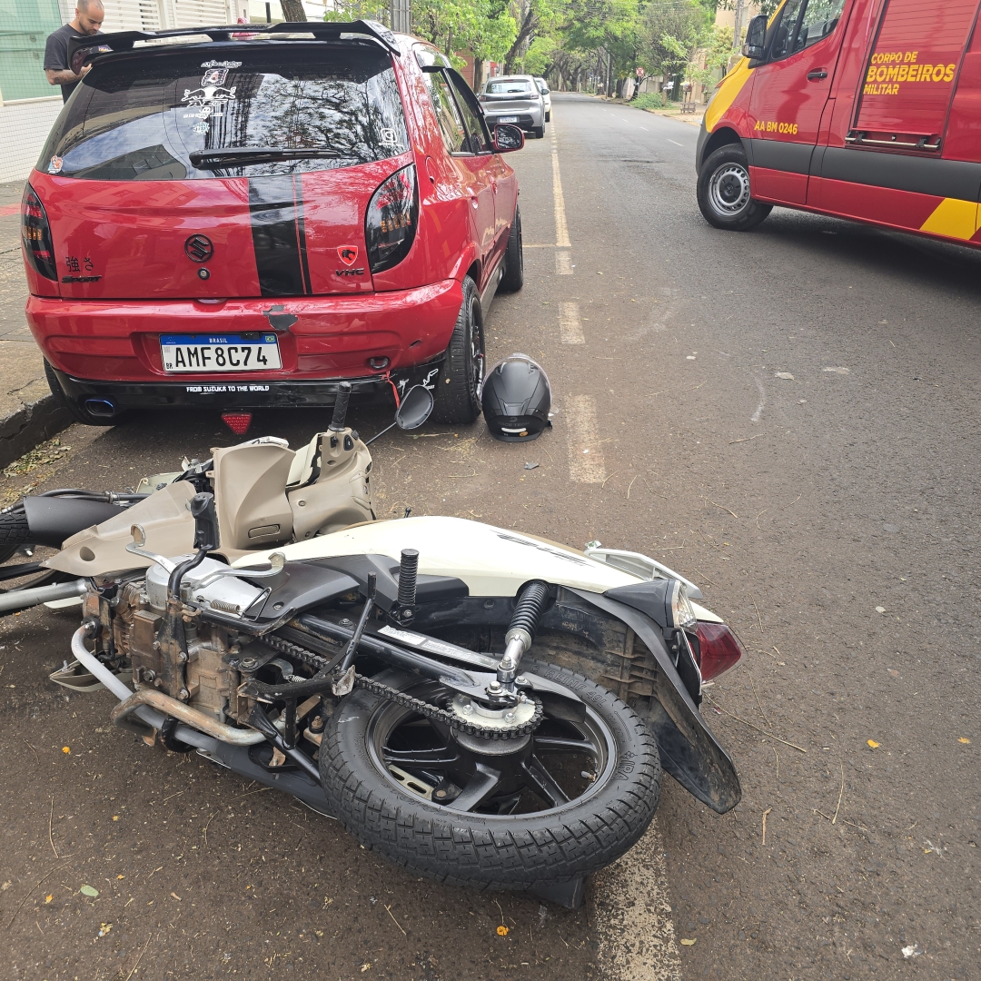 Duas pessoas sofrem acidente grave na zona 7