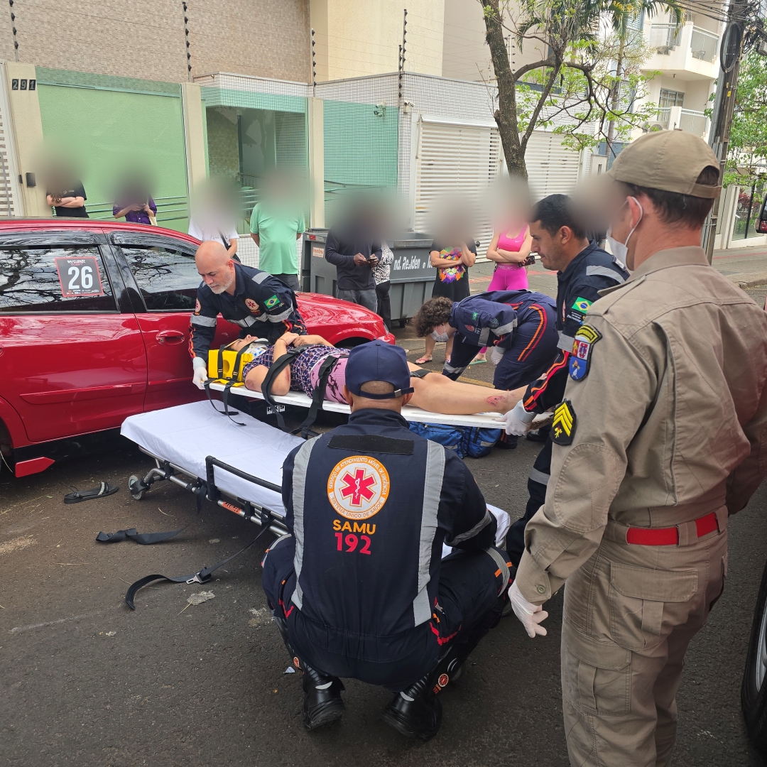 Duas pessoas sofrem acidente grave na zona 7