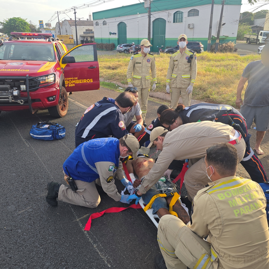 Pedestre é intubado após ser atropelado por carro na rodovia PR-317