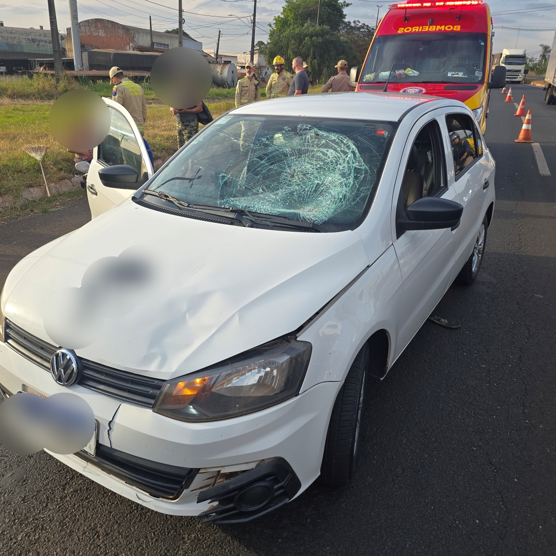 Pedestre é intubado após ser atropelado por carro na rodovia PR-317