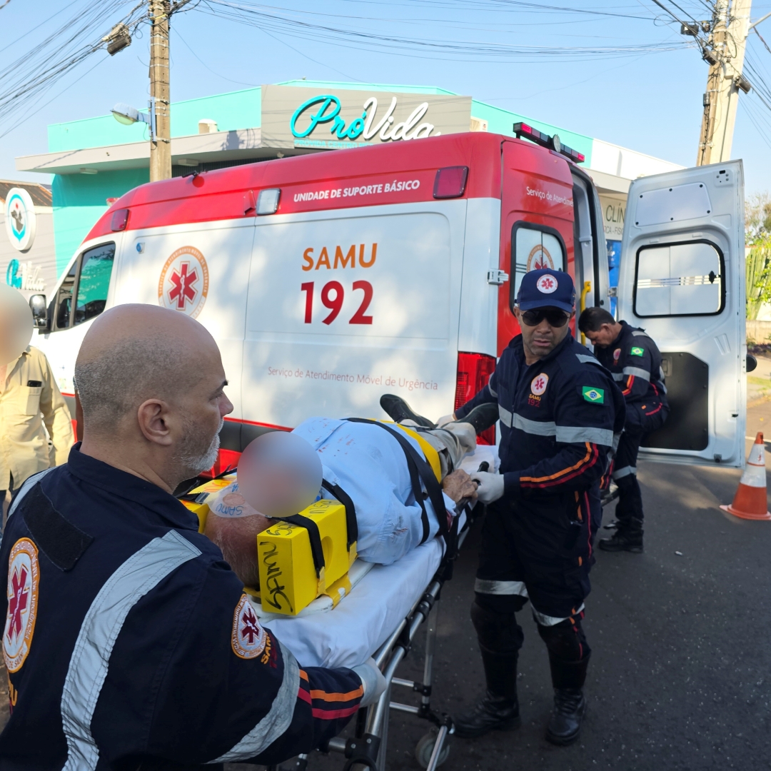 Motociclista é intubado após sofrer acidente gravíssimo em Maringá