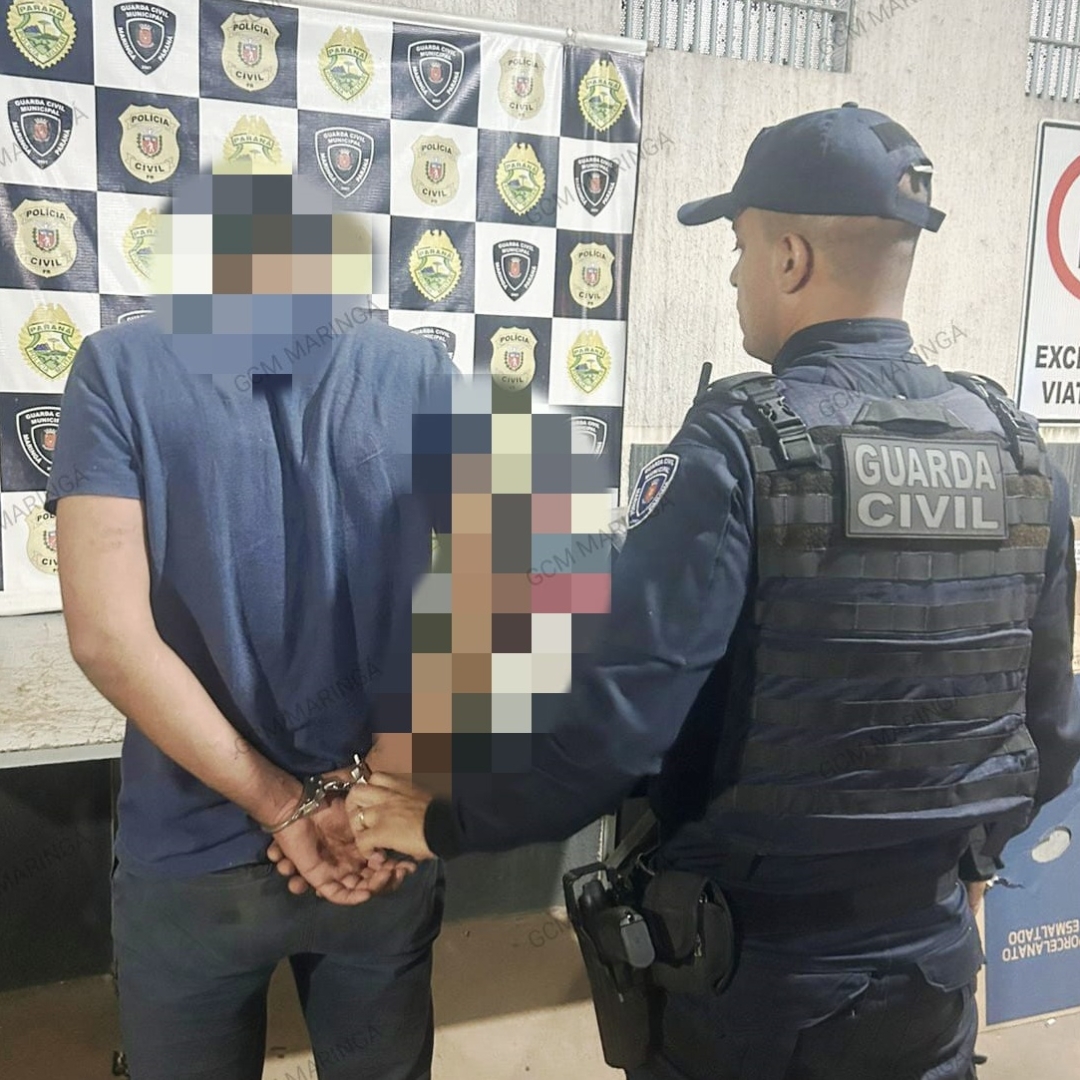 Homem é preso em Maringá após agredir esposa com chutes e socos