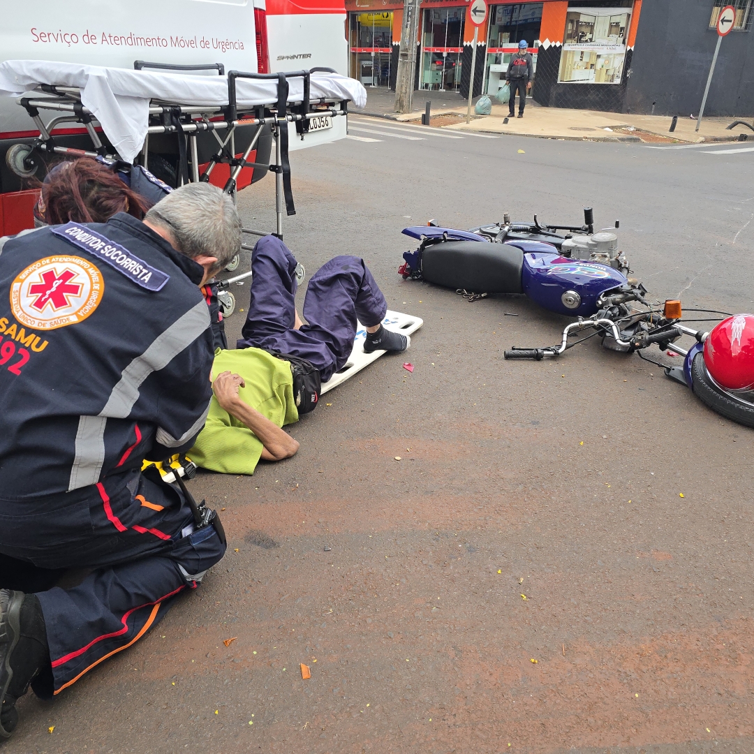 Motociclista de 60 anos sofre acidente pela segunda vez em um intervalo de 2 meses