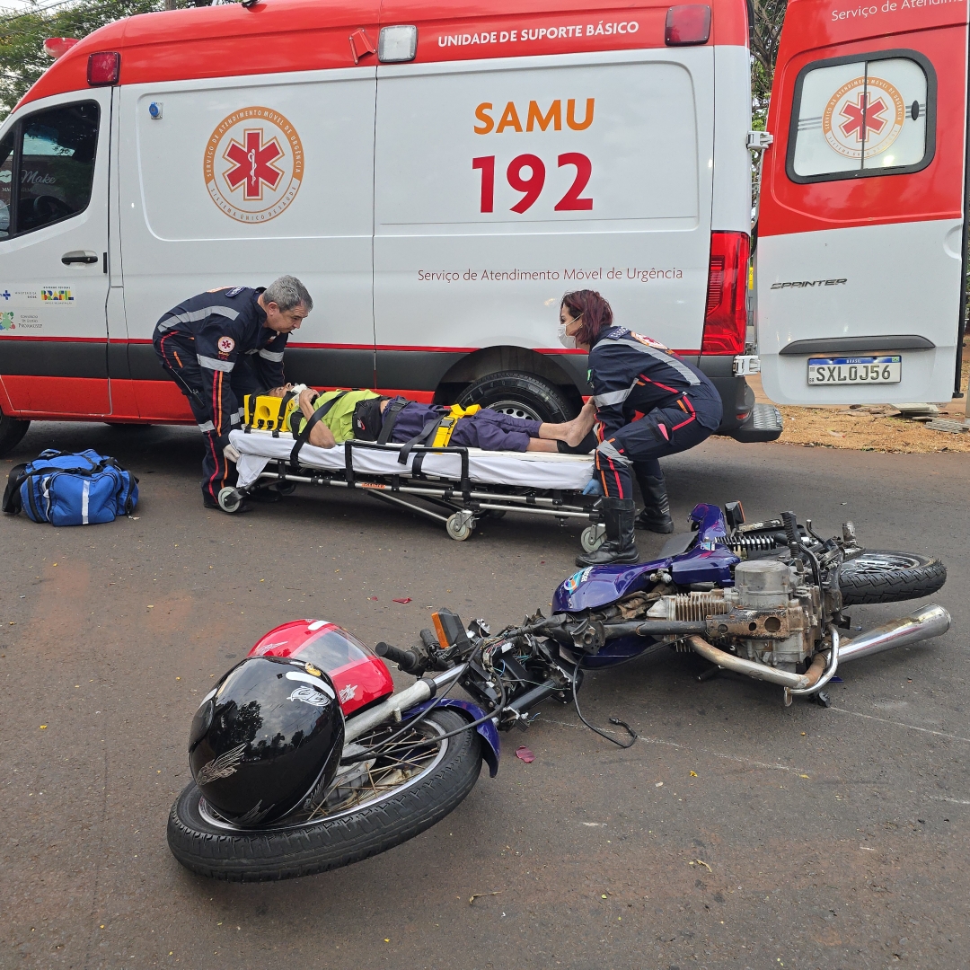 Motociclista de 60 anos sofre acidente pela segunda vez em um intervalo de 2 meses
