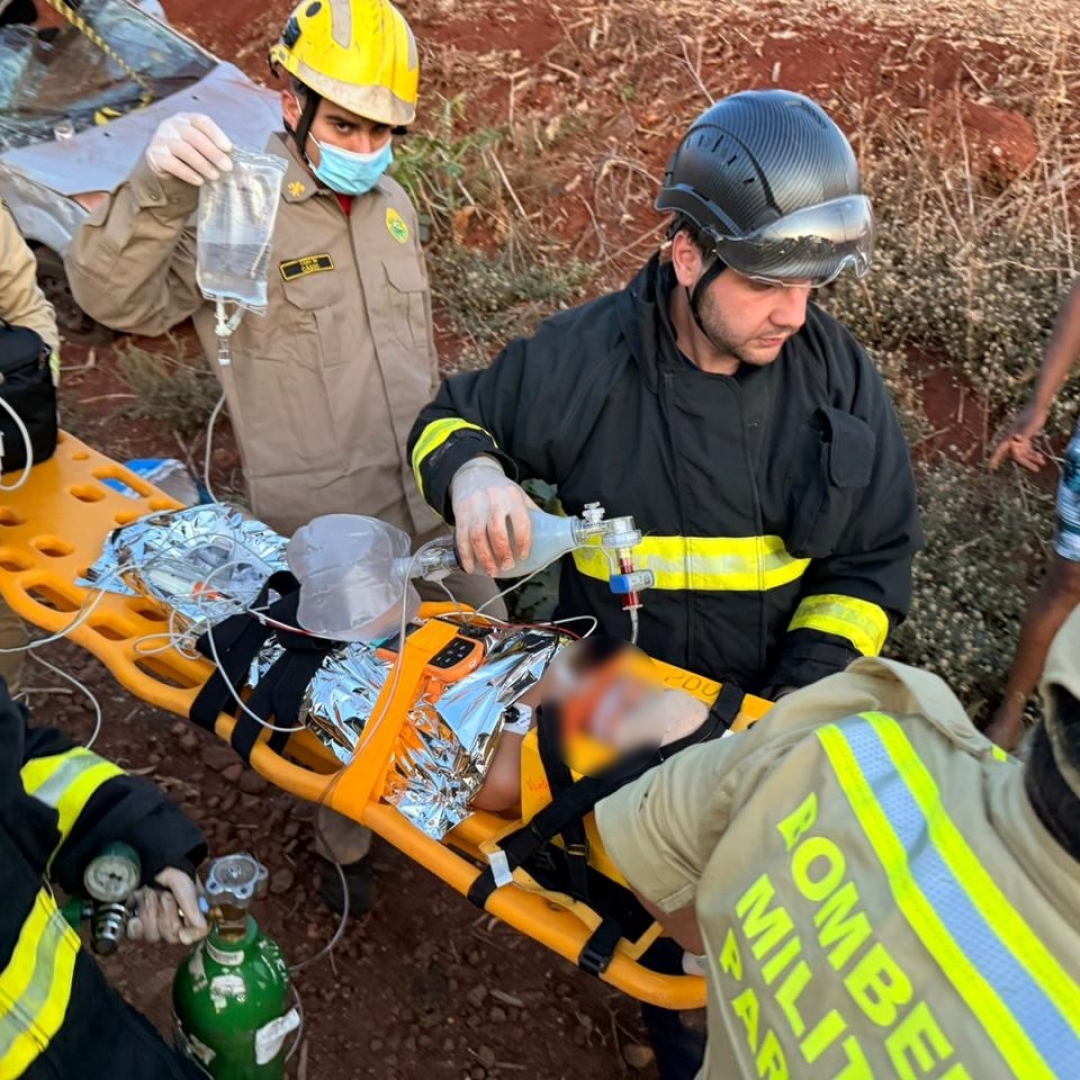 Criança de 3 anos é intubada após sofrer acidente na rodovia de Paiçandu