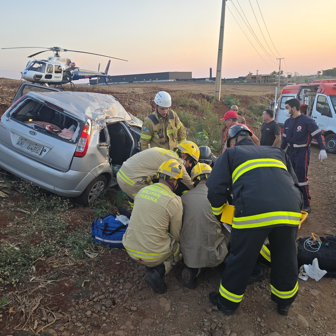 Criança de 3 anos é intubada após sofrer acidente na rodovia de Paiçandu