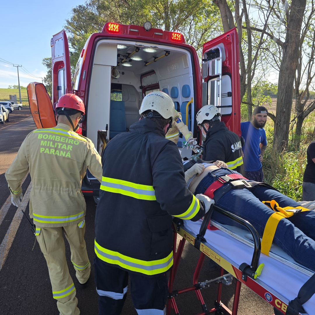 Senhora de 76 anos sofre acidente grave na rodovia de Ivatuba