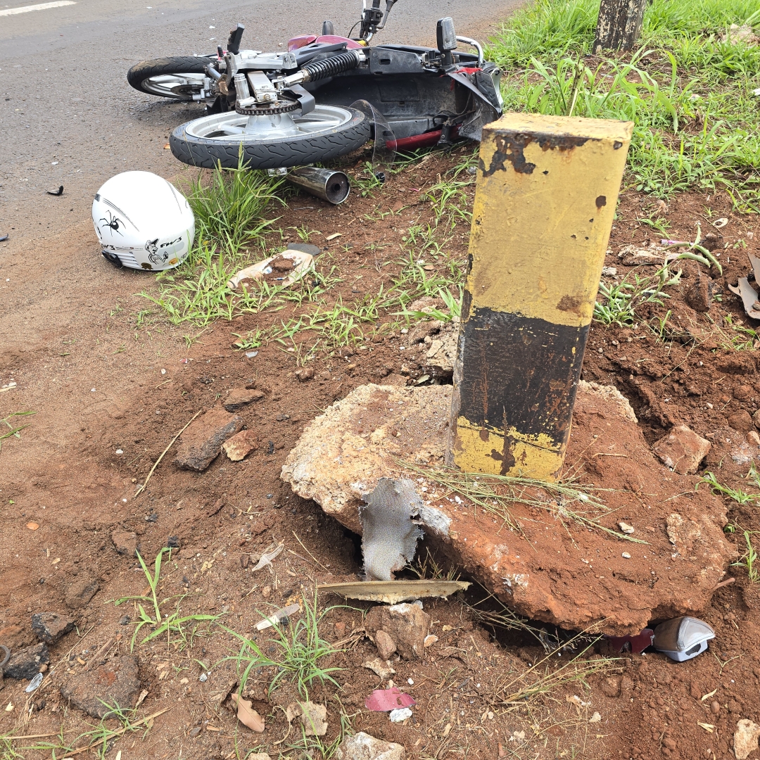 Motociclista morre de acidente na frente do Parque de Exposições de Maringá