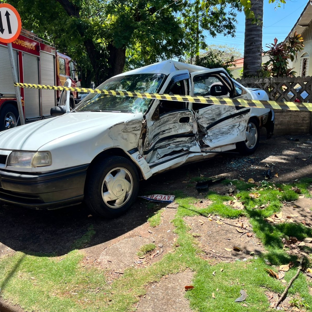 Mulher e crianças ficam feridas em acidente no Jardim Alvorada