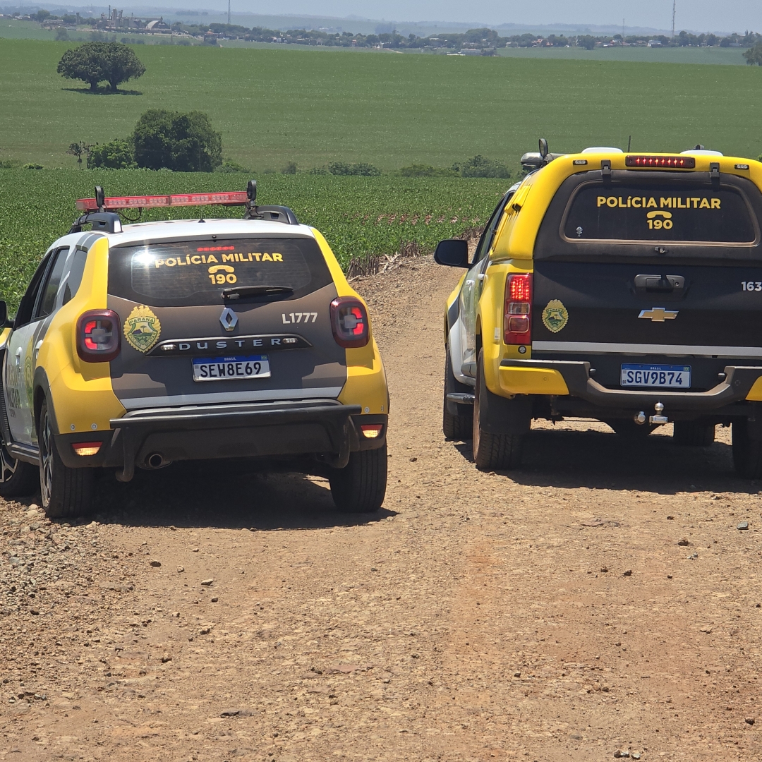 Cerco policial na área rural de Ivatuba termina com homem preso e veículos apreendidos