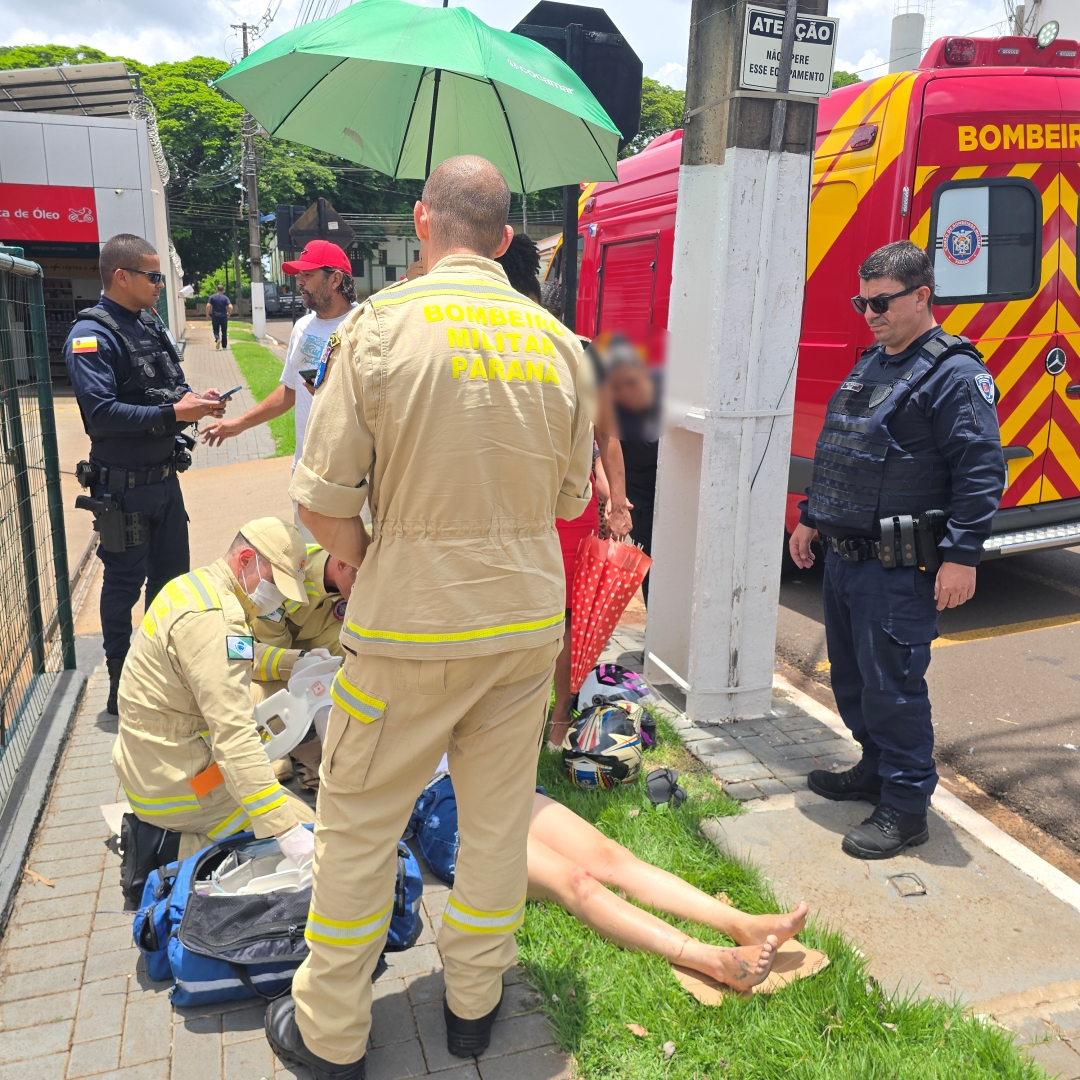 Pai e filha ficam feridos após briga de trânsito em Maringá