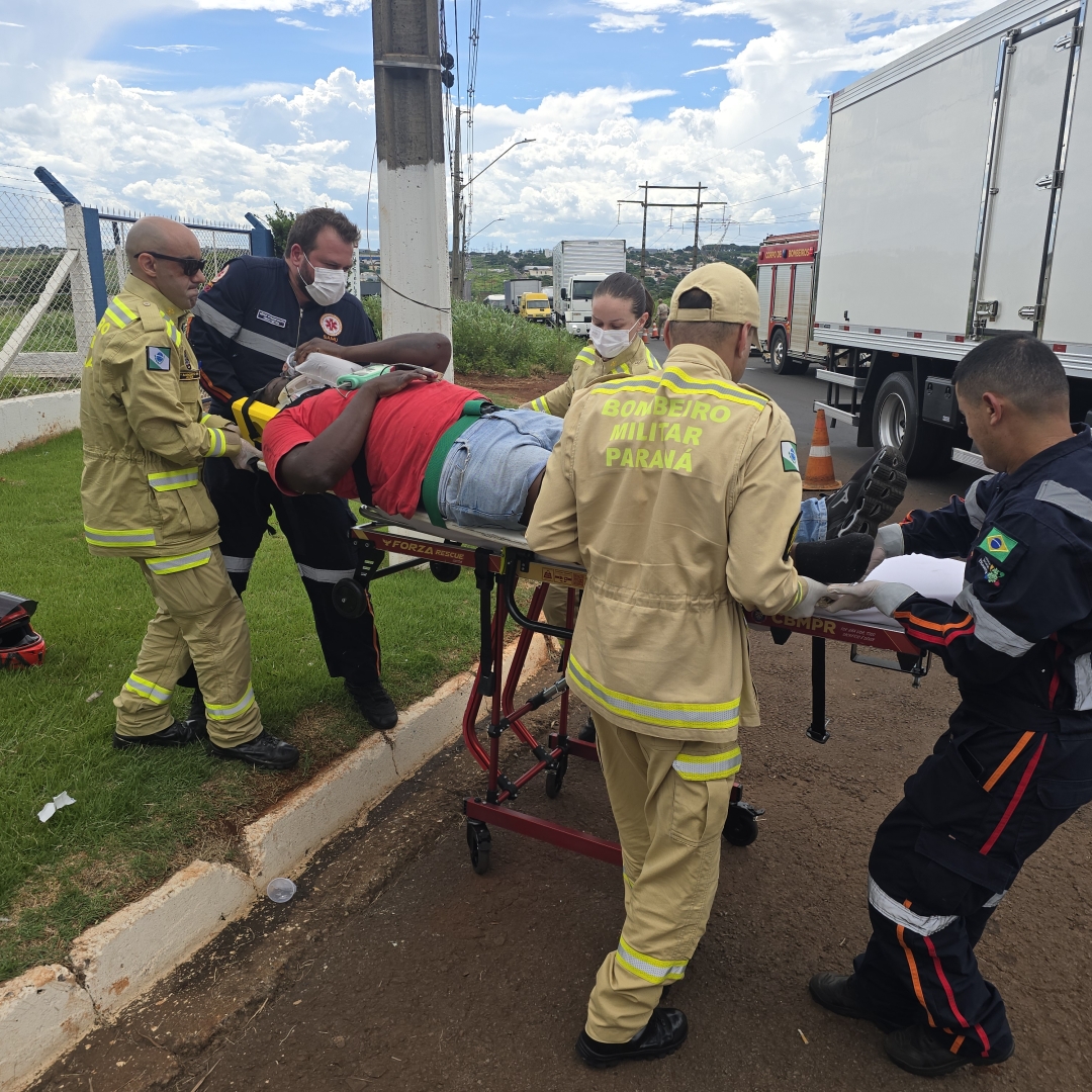 Motociclista de 36 anos sofre acidente grave no Contorno Sul