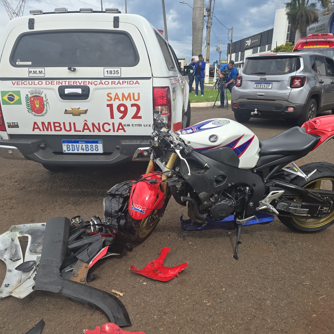Motociclista de 36 anos sofre acidente grave no Contorno Sul