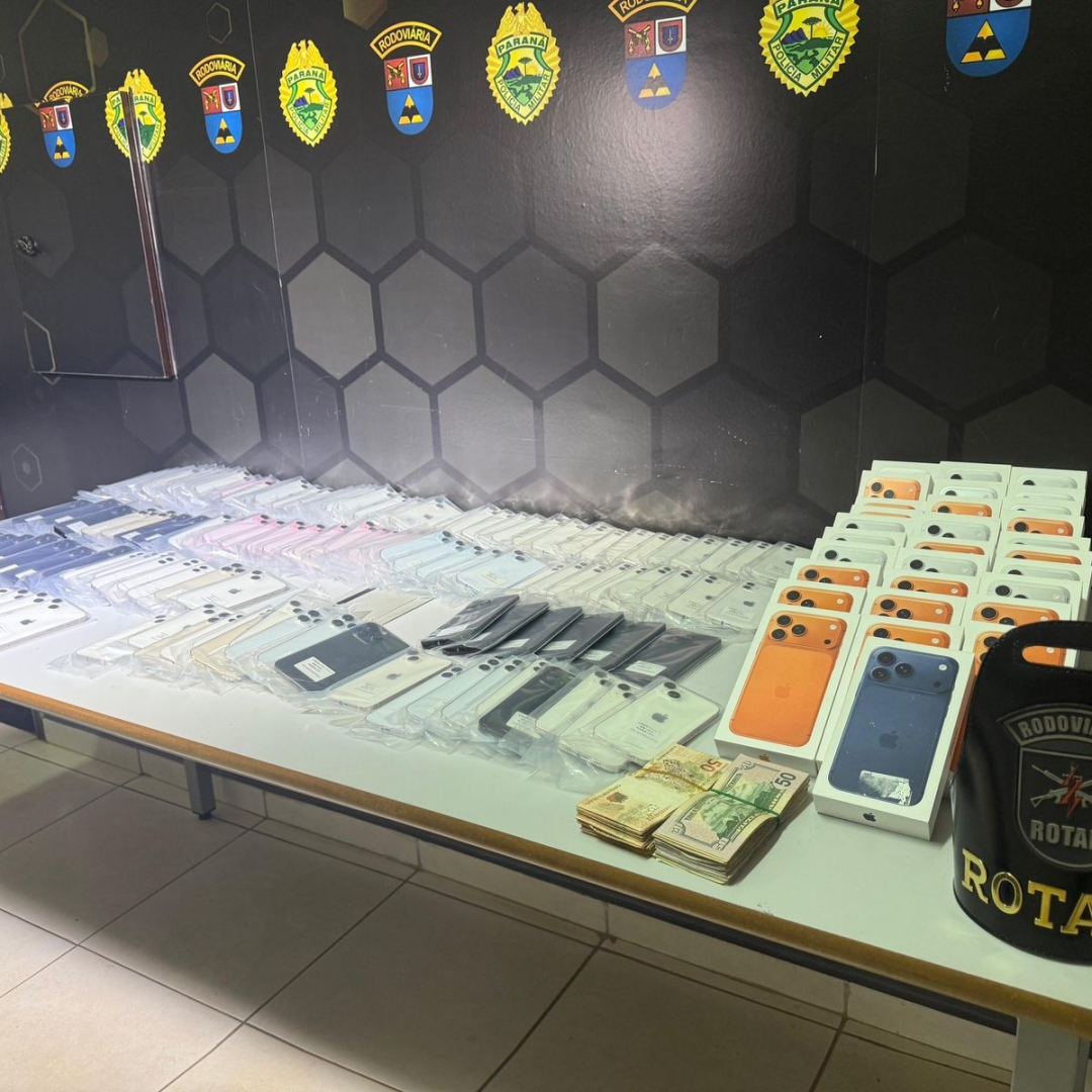 Mais de 1 milhão em Iphone é apreendido pela polícia em Maringá