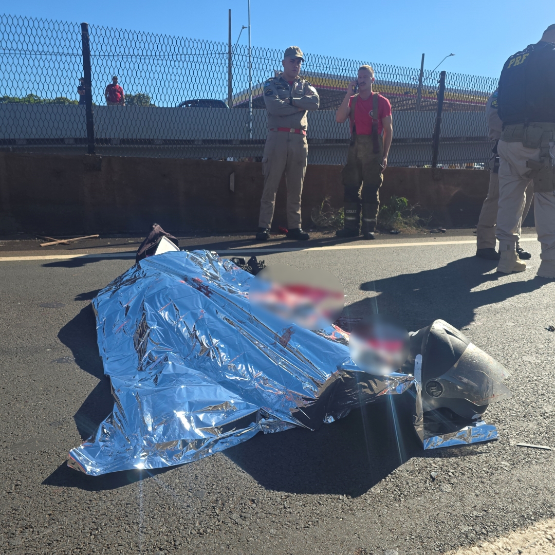 Garupa de moto morre de acidente na rodovia de Sarandi