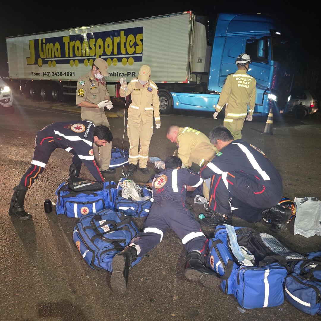 Motociclista mesmo sendo reanimado por duas vezes morre no hospital após sofrer acidente