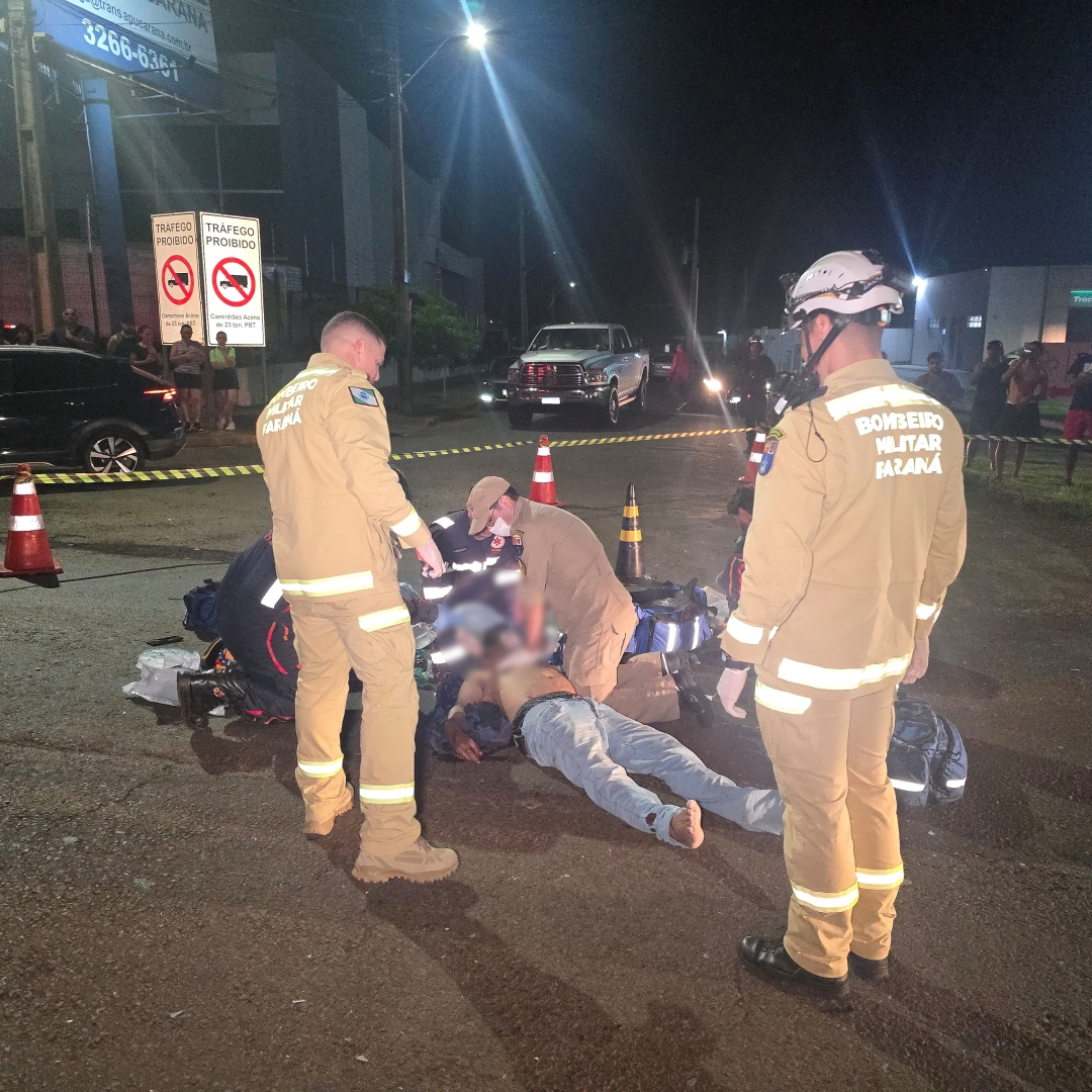 Motociclista mesmo sendo reanimado por duas vezes morre no hospital após sofrer acidente