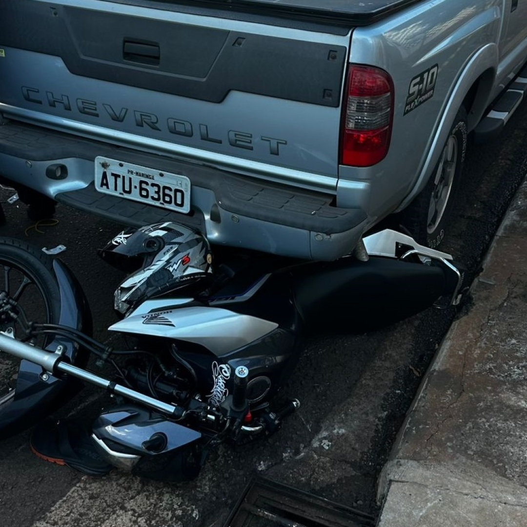 Motociclista de 23 anos é intubado após sofrer acidente grave em Paiçandu