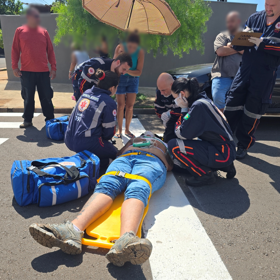 Motociclista sofre acidente grave na Vila Santa Izabel