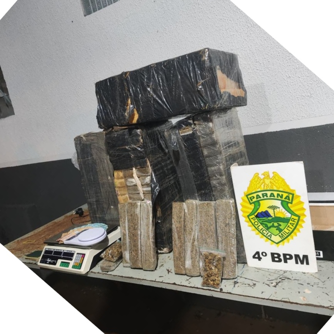 Homem é preso em Maringá com quase 100 quilos de maconha