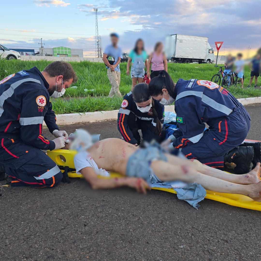 Idoso de 70 anos sofre acidente gravíssimo após ser atropelado por moto em Paiçandu