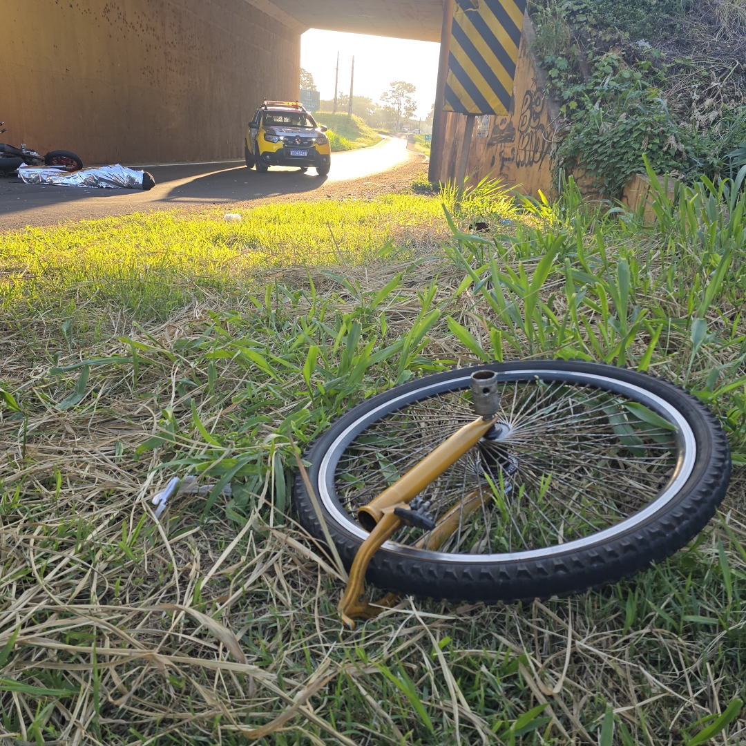 Ciclista morre ao bater de frente com motocicleta na entrada da cidade de Marialva