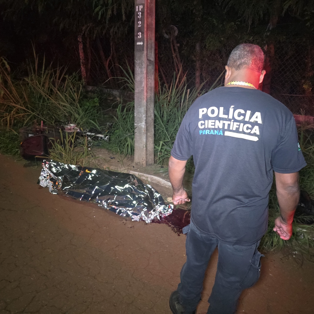 Motociclista morre ao bater contra poste na paralela do Contorno Norte de Maringá